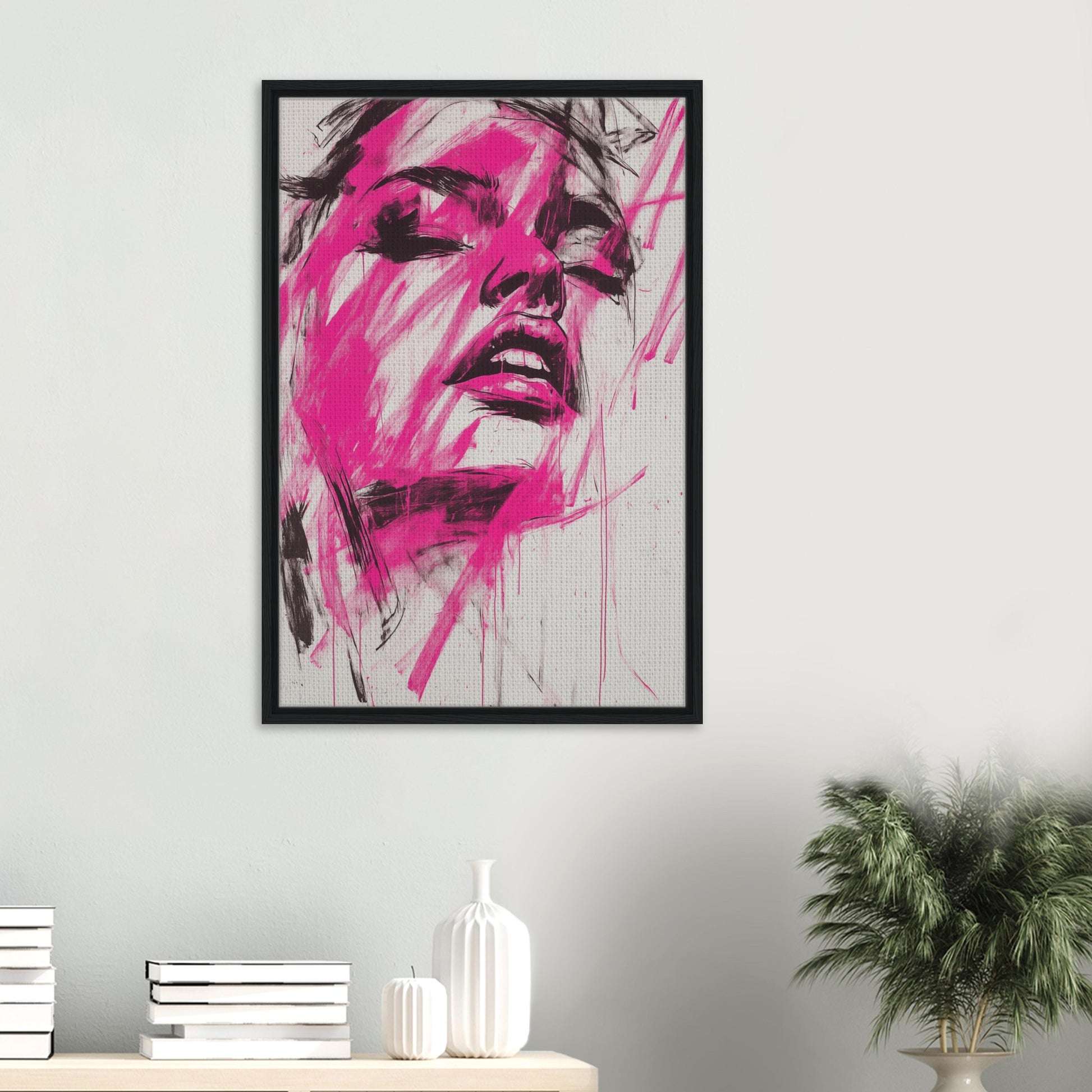 Fuchsia-Explosion | Gerahmte Leinwand - Pixara