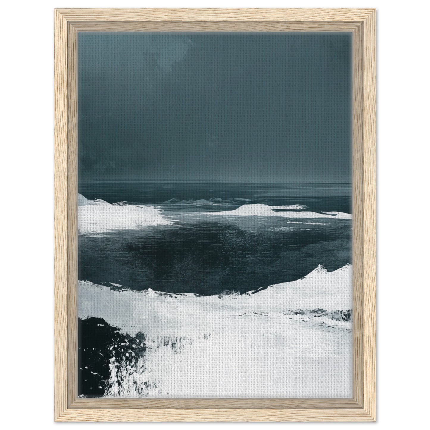 Arktische Stille | Gerahmte Leinwand Holzrahmen 30x40 cm - Pixara