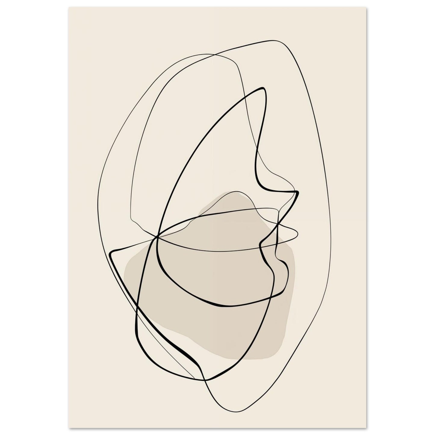 Tanz der Linien – Abstrakte Leichtigkeit 21x29.7 cm - Pixara