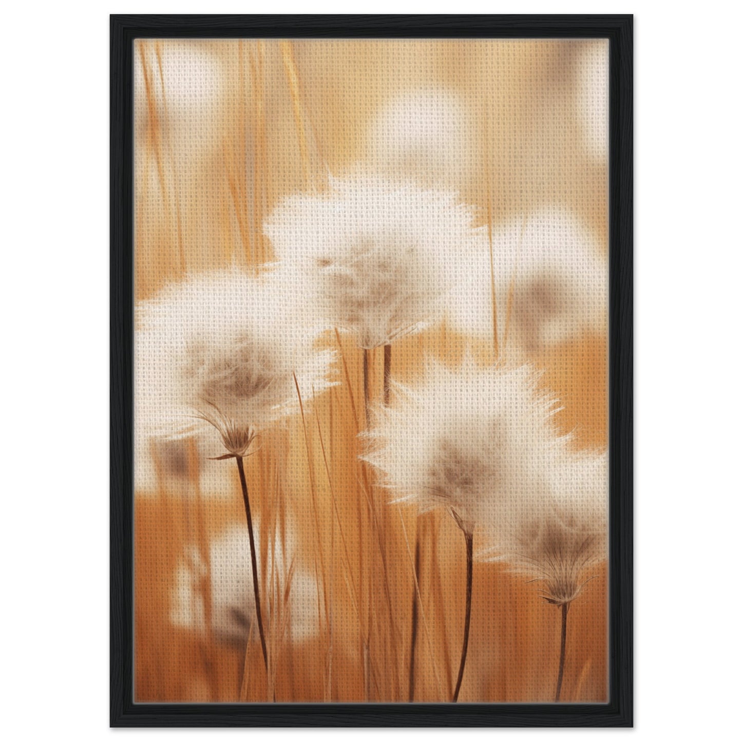 Cotton Calm | Gerahmte Leinwand Schwarzer Rahmen 50x70 cm - Pixara