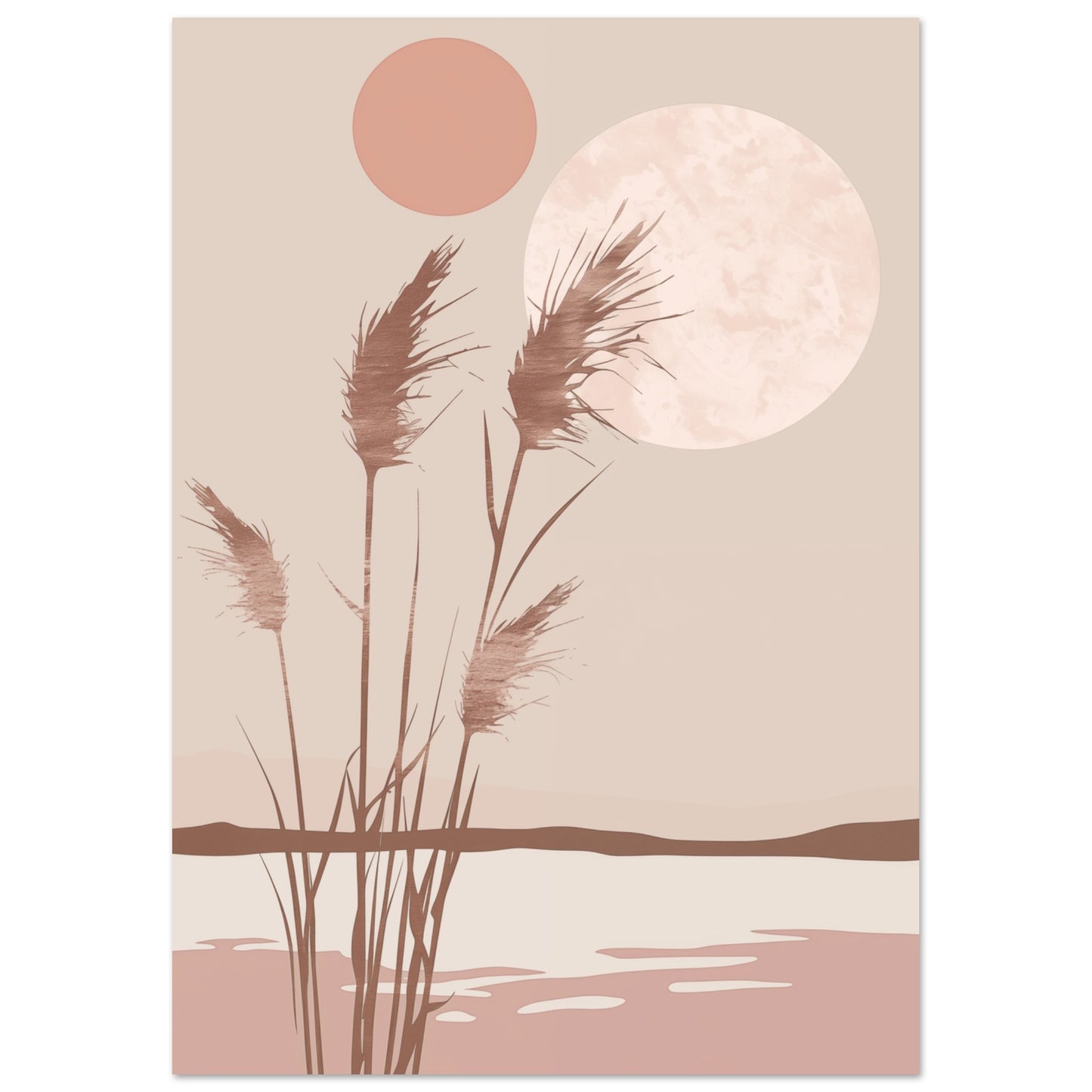 Doppelmond über den Dünen A4 21x29.7 cm - Pixara