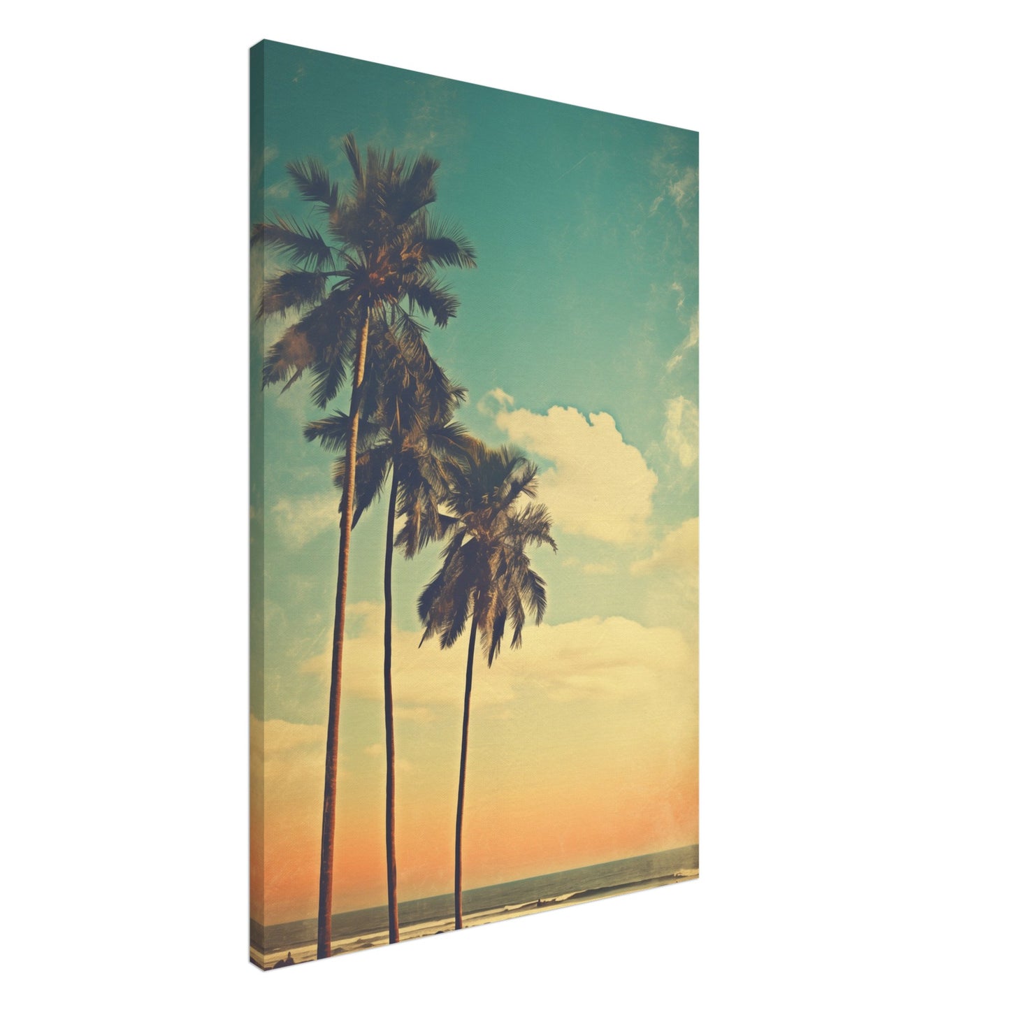 Retro Strandidyll Leinwand 60x90 cm - Pixara