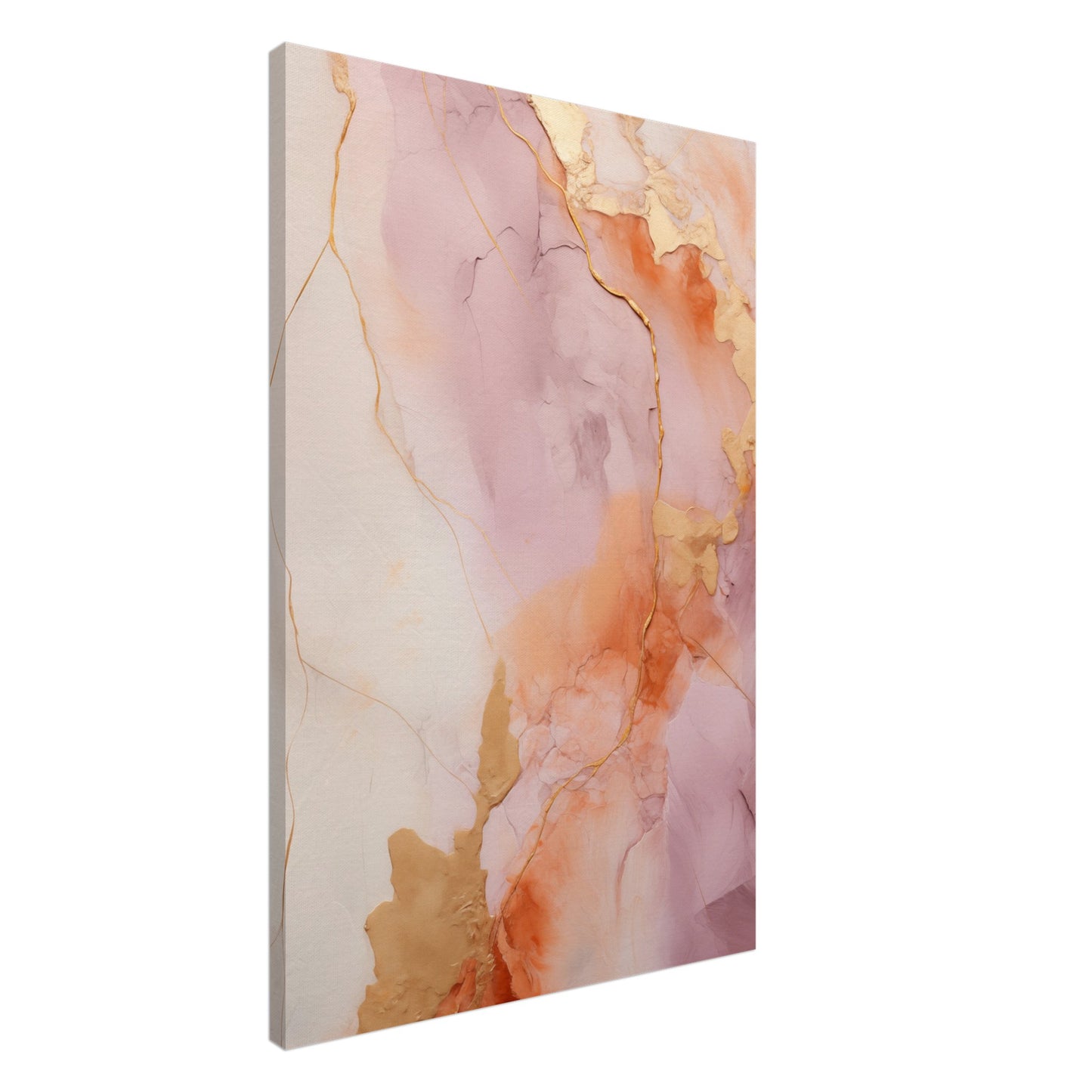 Lila-Gold Impasto Leinwand 60x90 cm - Pixara