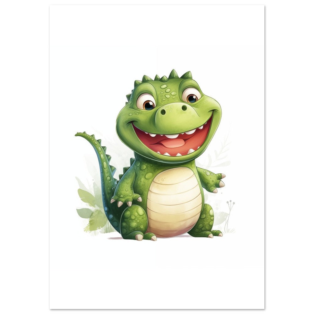 Krokodil "Kasper" Poster A4 21x29.7 cm - Pixara