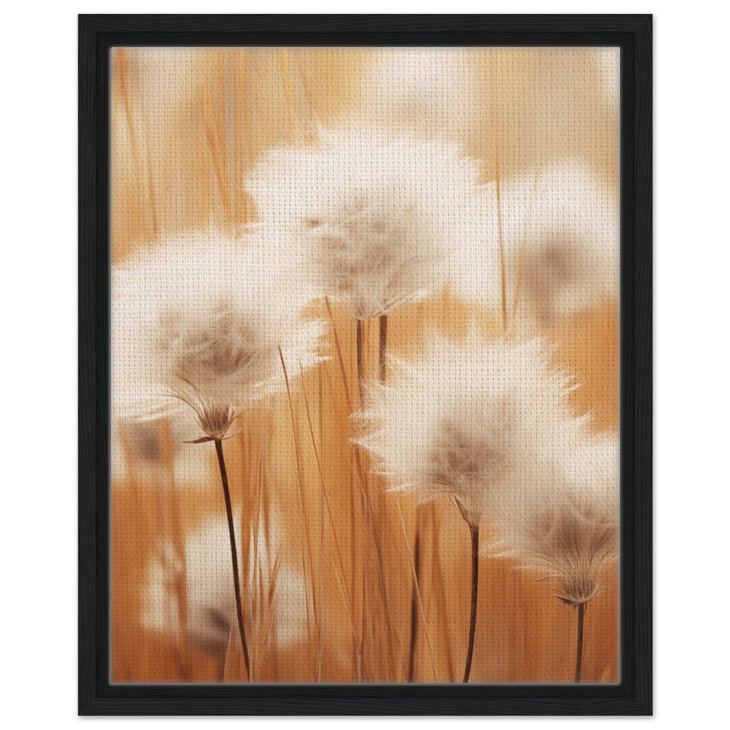 Cotton Calm | Gerahmte Leinwand Schwarzer Rahmen 40x50 cm - Pixara