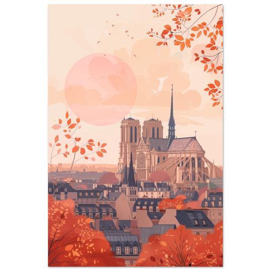 Notre-Dame im Herbst 60x90 cm - Pixara