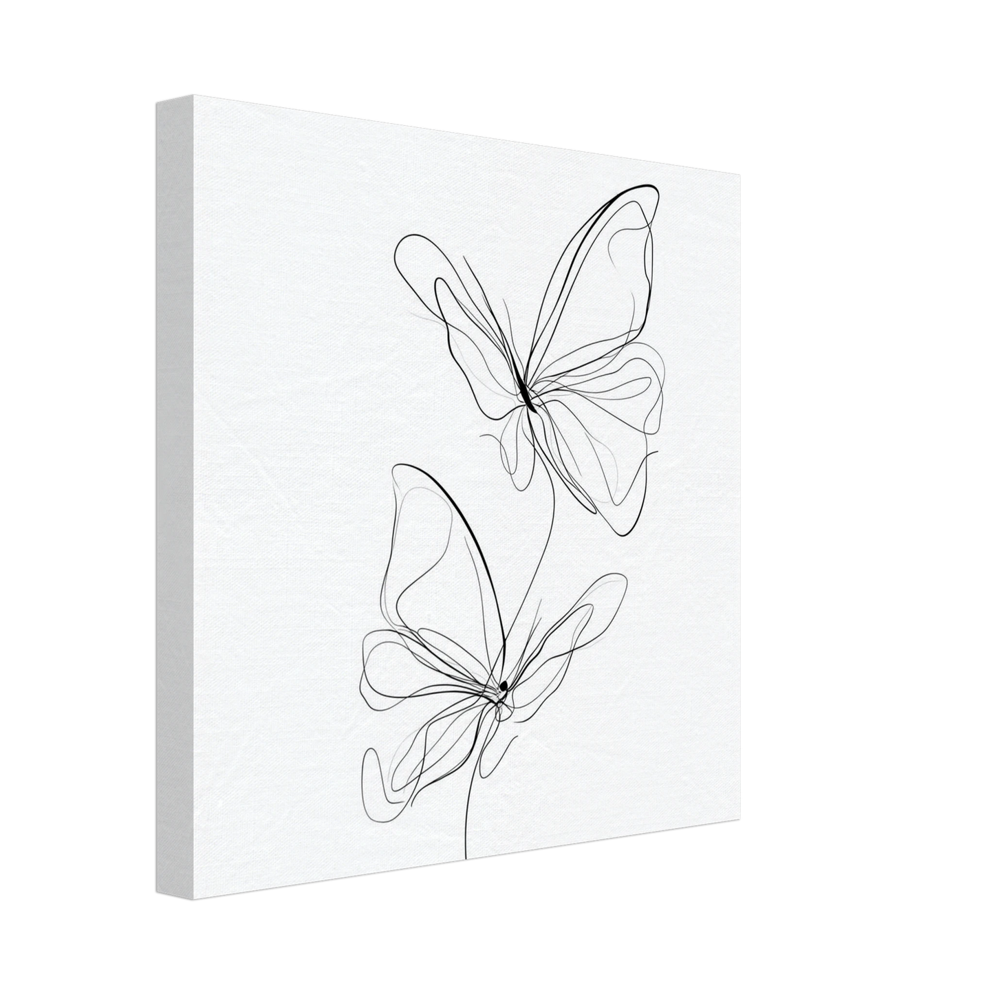 Federleicht – Schmetterlinge in Linie Leinwand 30x30 cm - Pixara