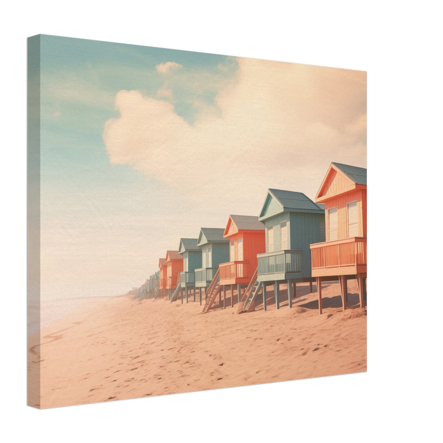 Farbtupfer am Strand Leinwand 40x50 cm - Pixara