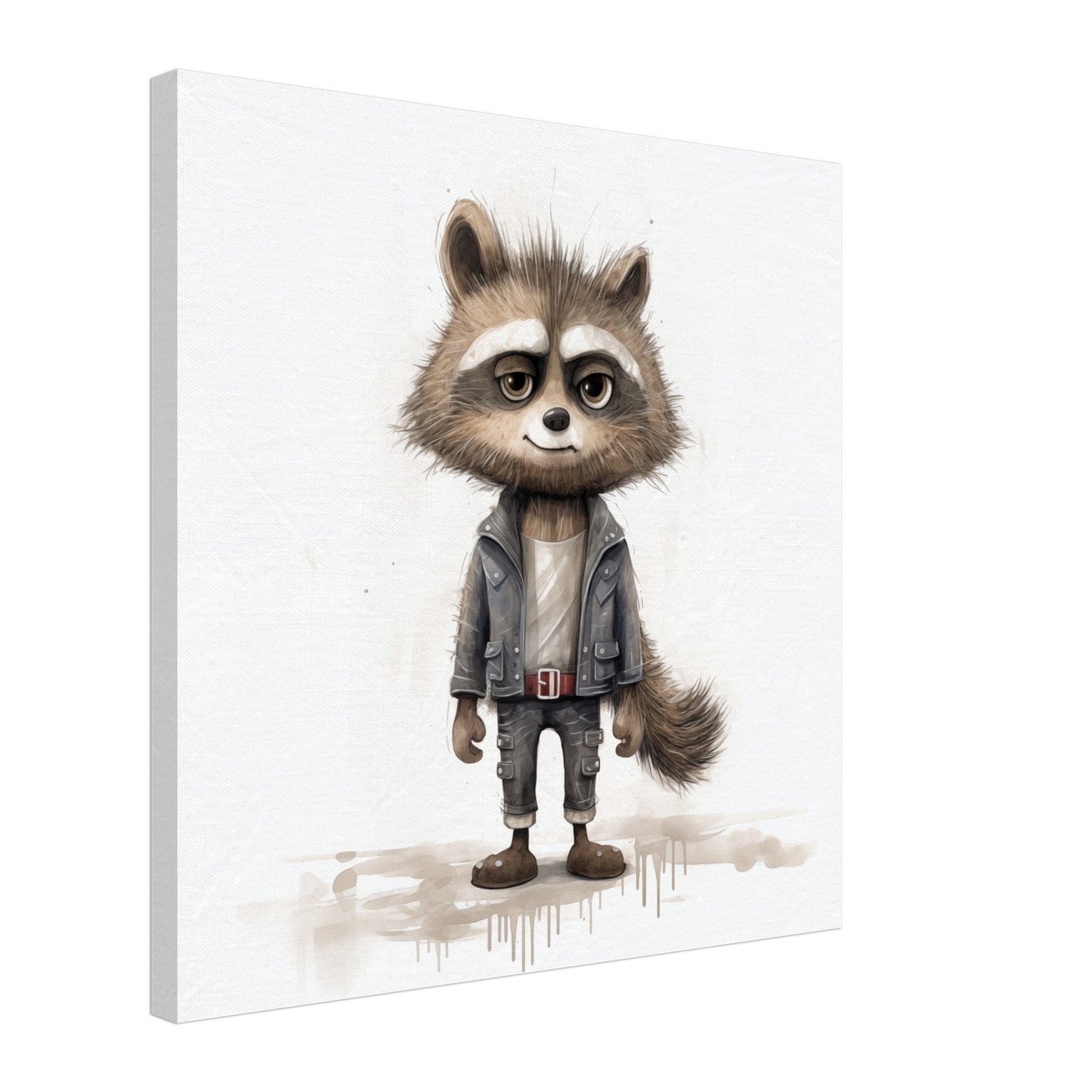 Waschbär "Rocko" Leinwand 50x50 cm - Pixara