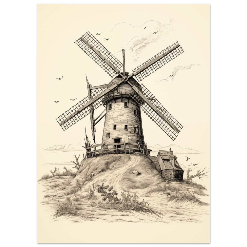 Haverbeck-Mühle Poster 13x18 cm - Pixara