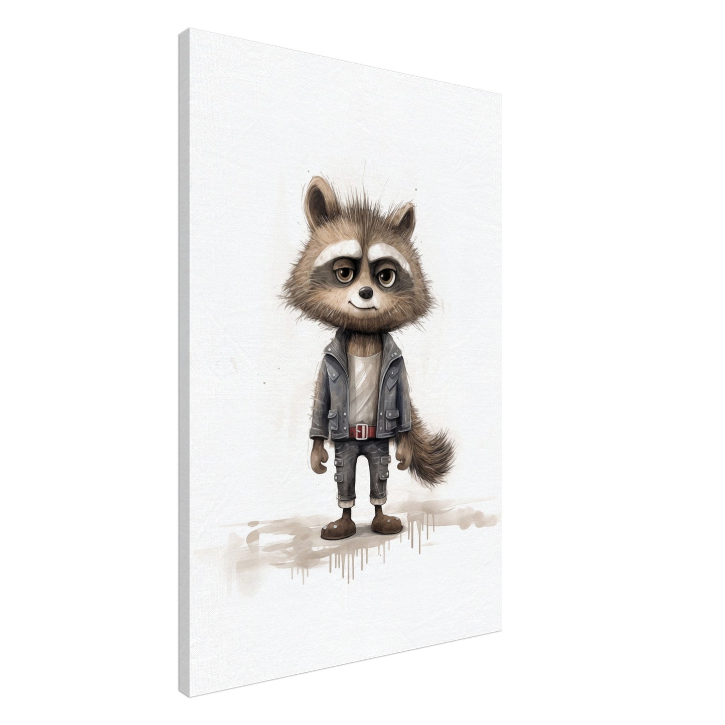 Waschbär "Rocko" Leinwand 60x90 cm - Pixara