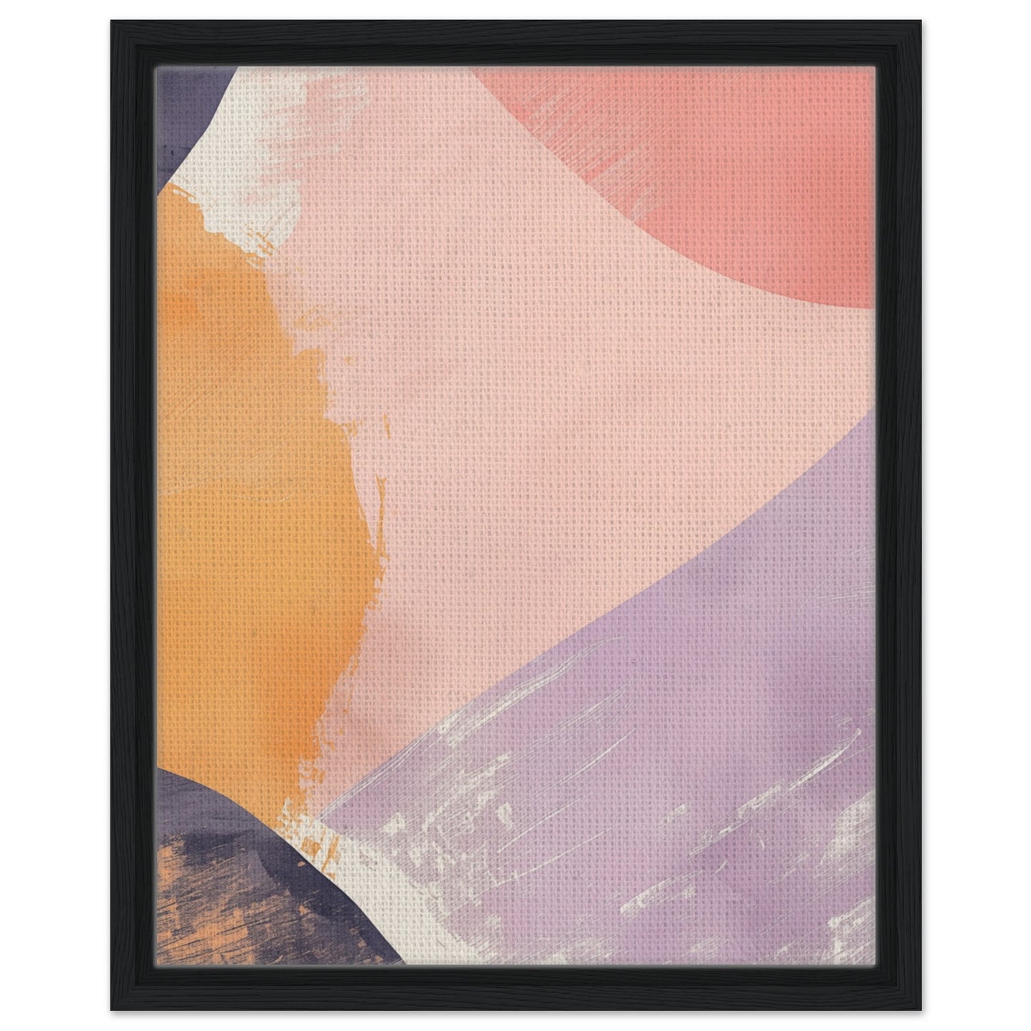 Geometrische Morgenröte | Gerahmte Leinwand Schwarzer Rahmen 40x50 cm - Pixara