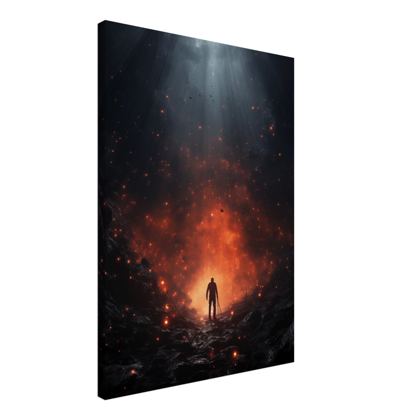 "Caius" Wanderer der Aschewelten Leinwand 50x70 cm - Pixara
