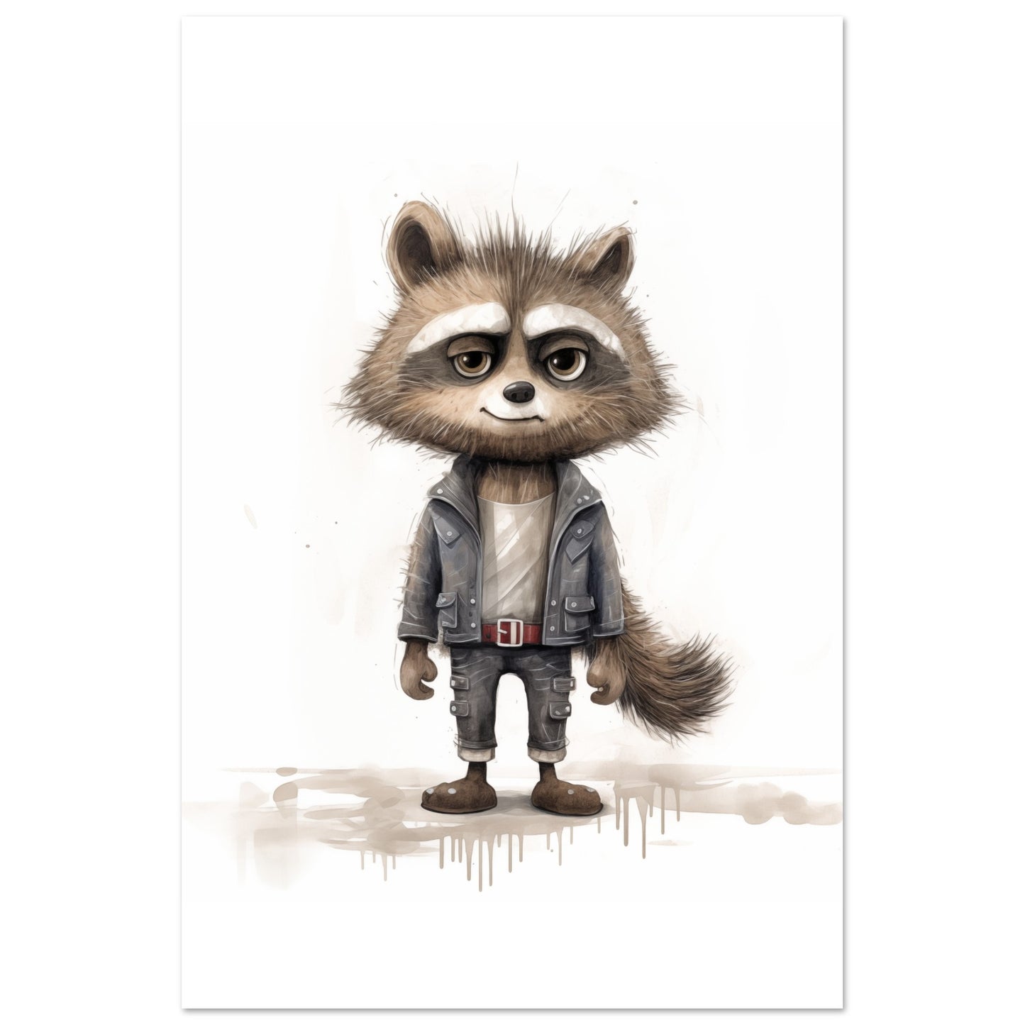 Waschbär "Rocko" Poster 60x90 cm - Pixara