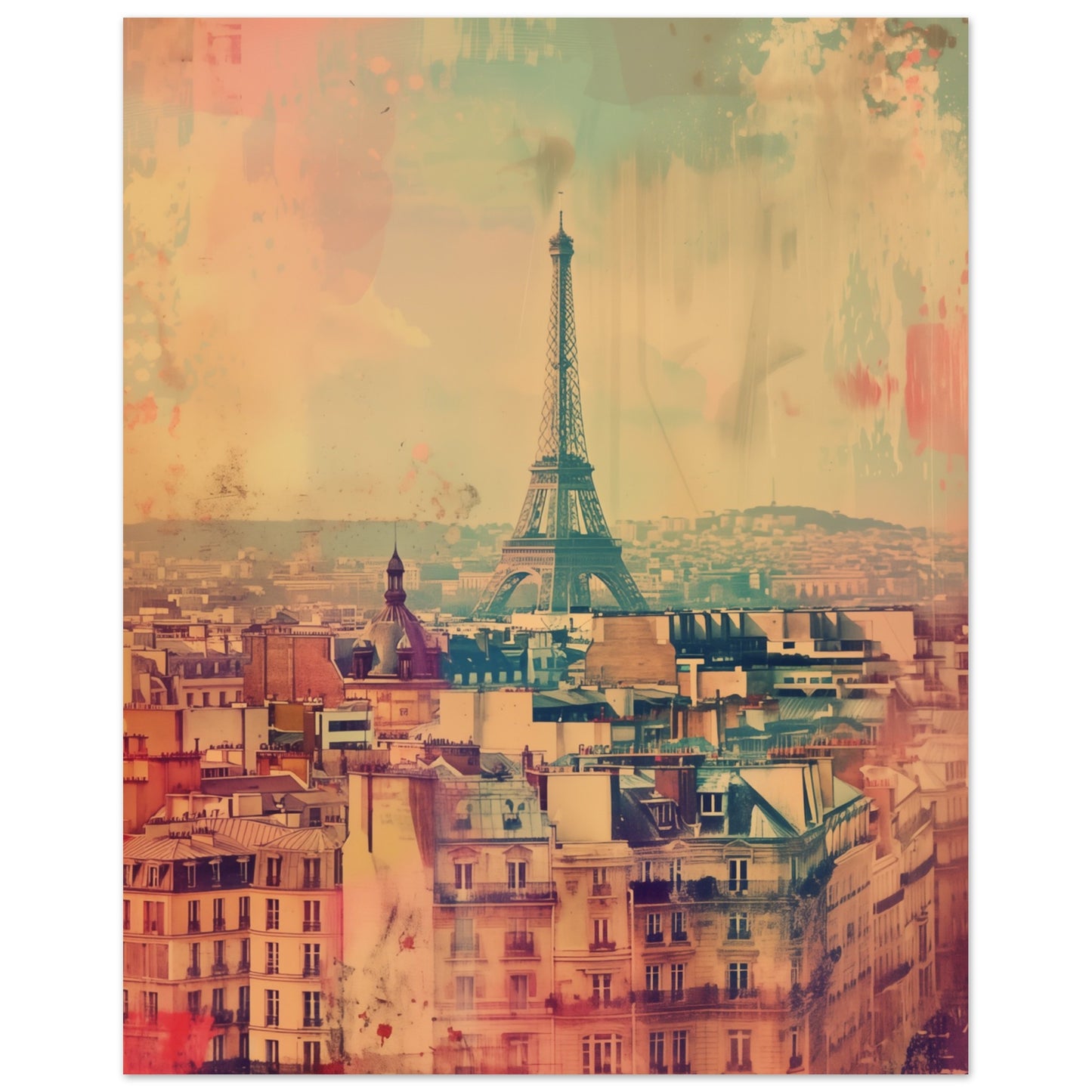 Pariser Pastelltraum Poster 40x50 cm - Pixara