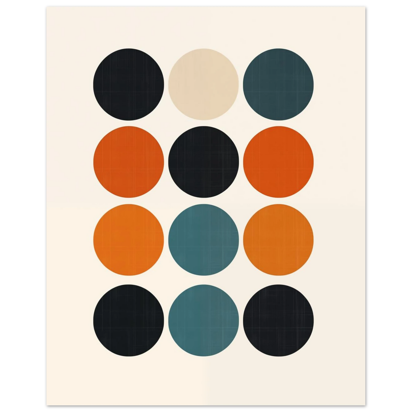 Retro Farbpalette mit Kreisen Poster 20x25 cm - Pixara