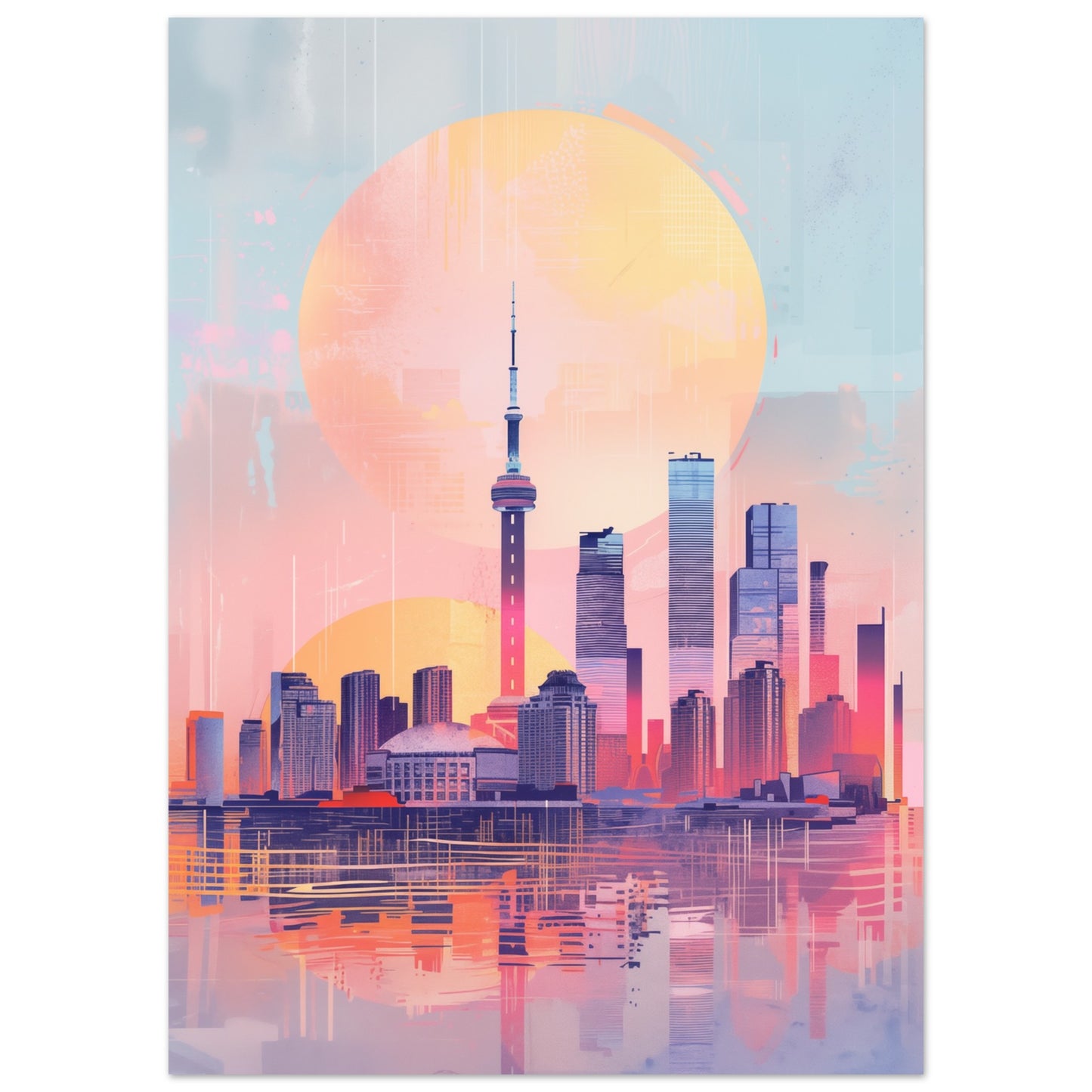 Urbane Dämmerung Poster 50x70 cm - Pixara