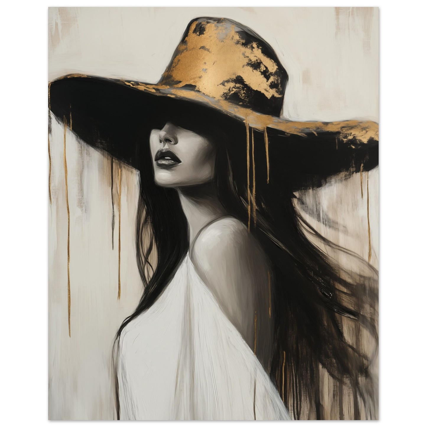 Schwarz-Weiße Eleganz 40x50 cm - Pixara