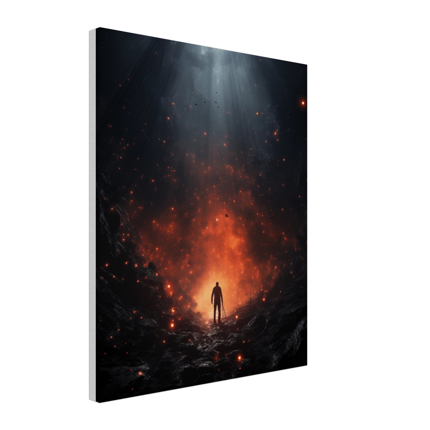 "Caius" Wanderer der Aschewelten Leinwand 40x50 cm - Pixara