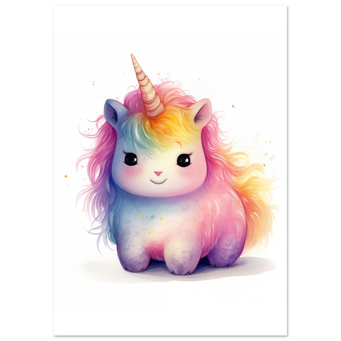 Einhorn "Luna" Poster A4 21x29.7 cm - Pixara