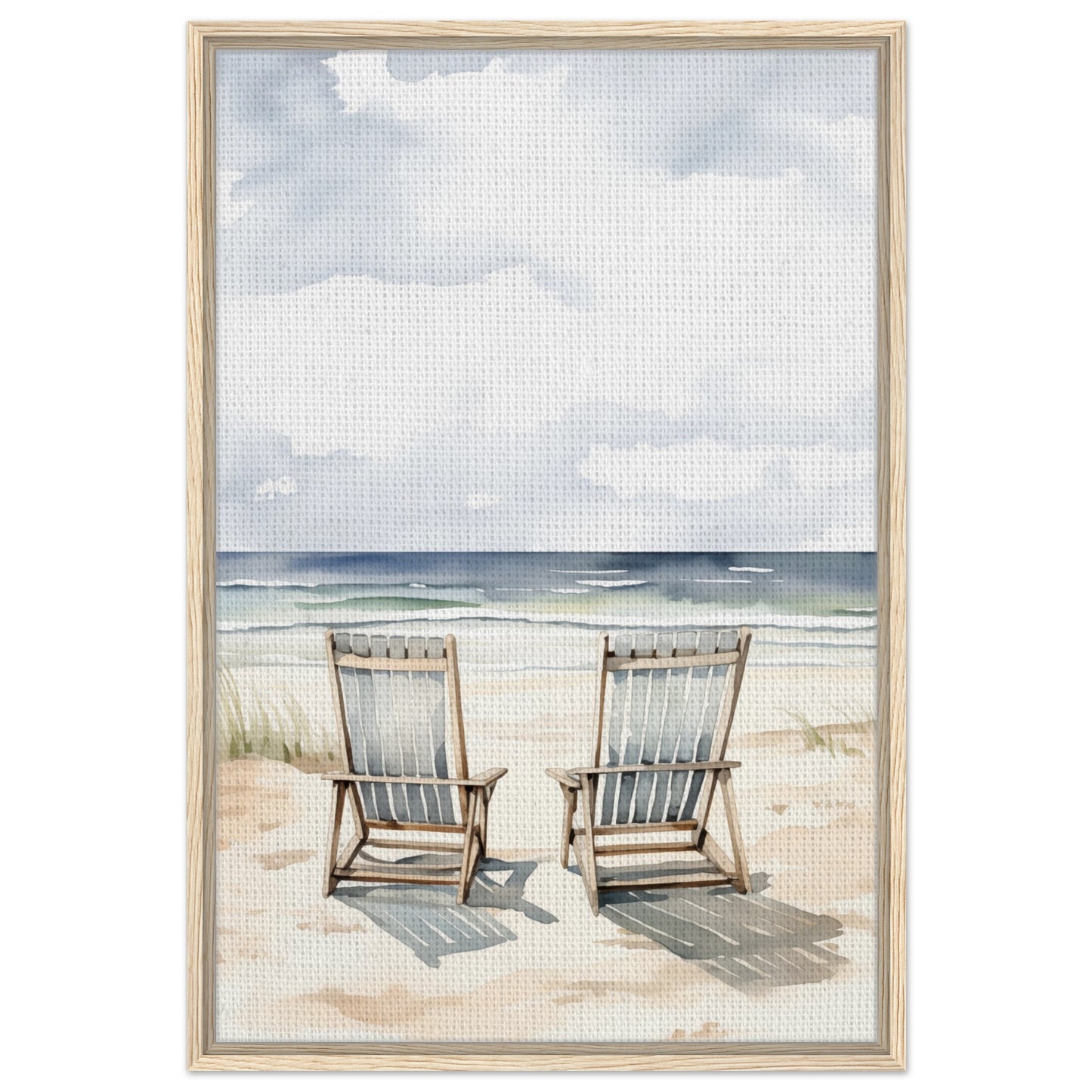 Strandruhe | Gerahmte Leinwand Holzrahmen 60x90 cm - Pixara