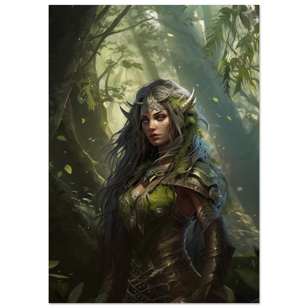 Die Hüterin des Grünwaldes "Aeliana" A4 21x29.7 cm - Pixara