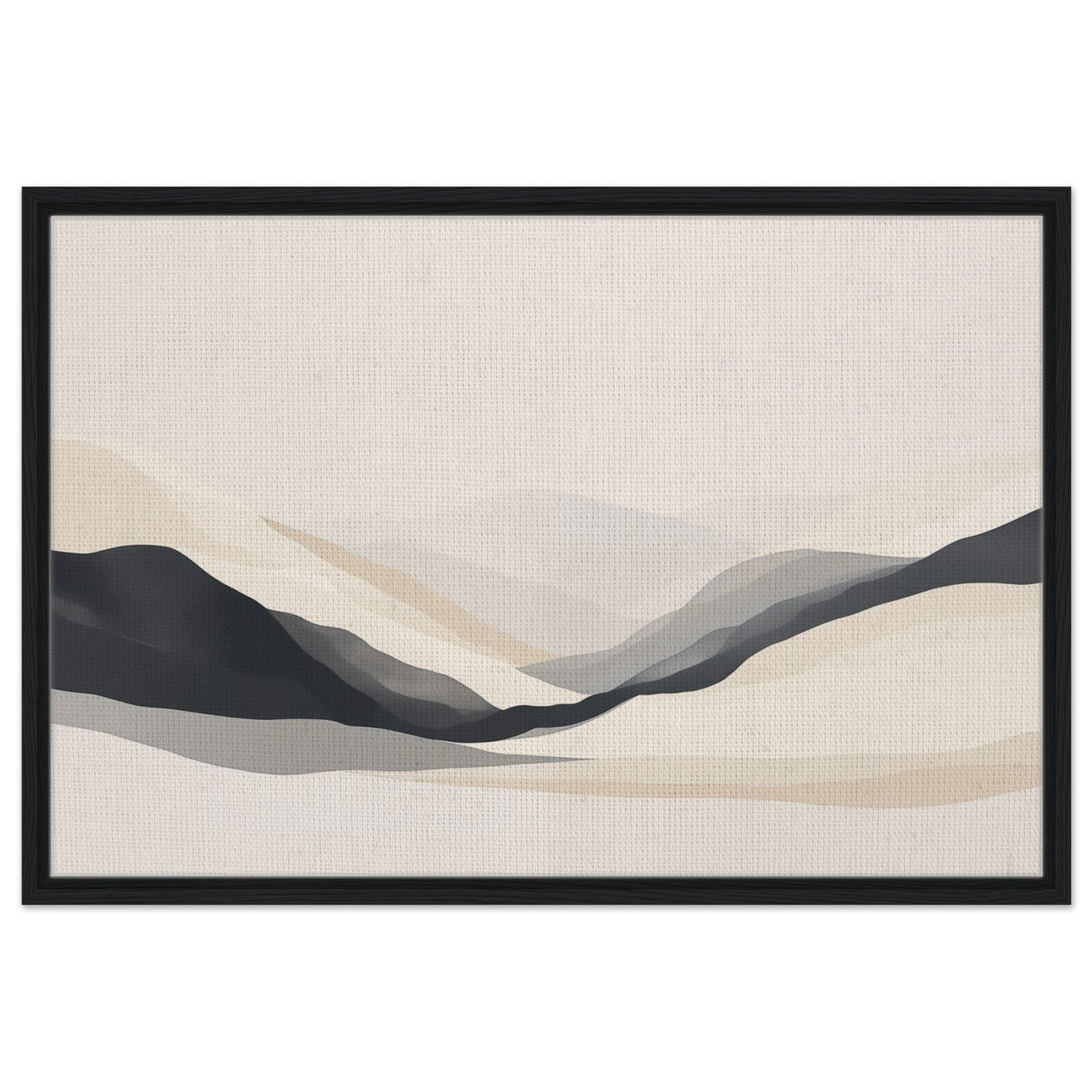 Whispers of the Valley | Gerahmte Leinwand Schwarzer Rahmen 60x90 cm - Pixara