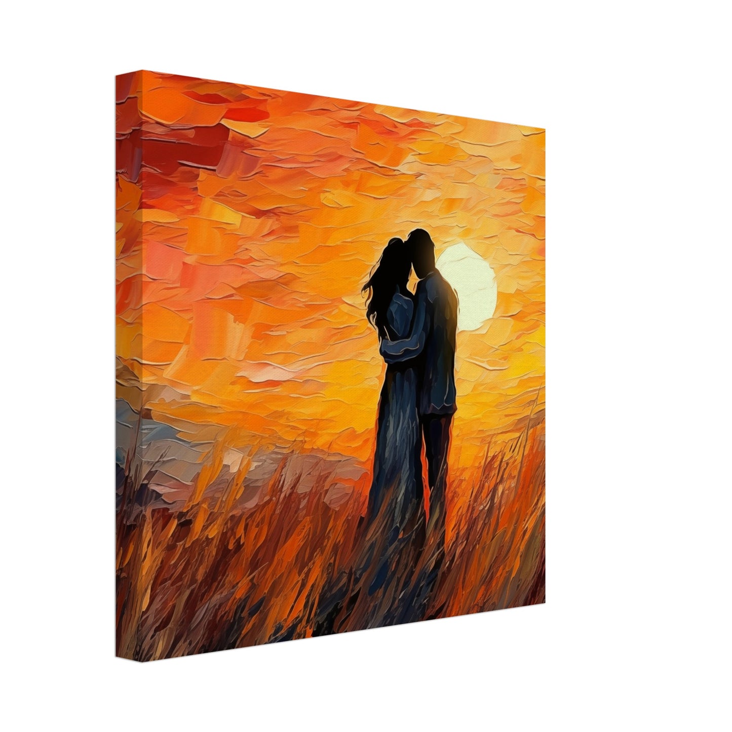 Sonnenuntergang Leinwand 30x30 cm - Pixara