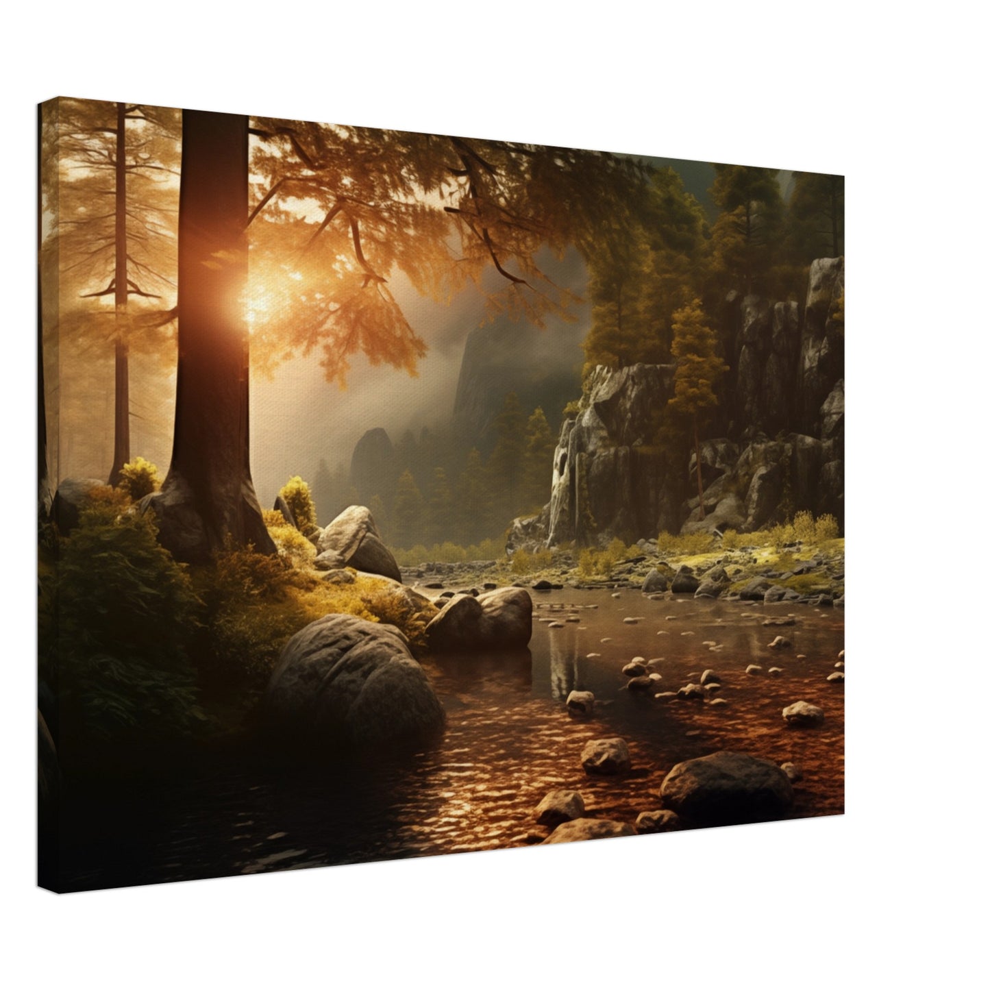 Herbstliche Reflexion Leinwand 50x70 cm - Pixara