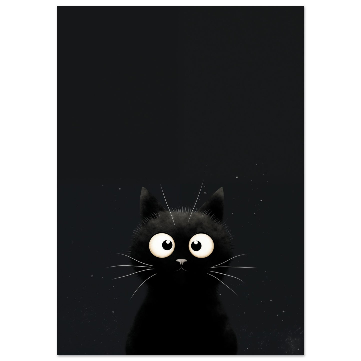 "Midnight", der Kater Poster A4 21x29.7 cm - Pixara