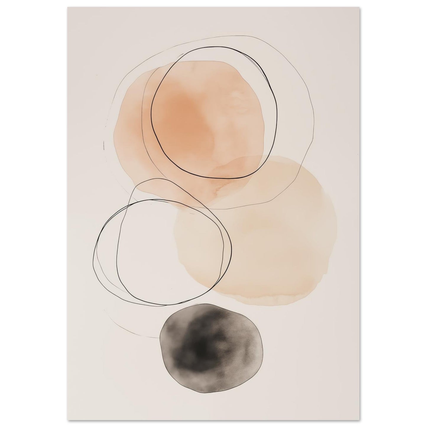 Balance der Kreise – Japandi Minimalismus - Pixara