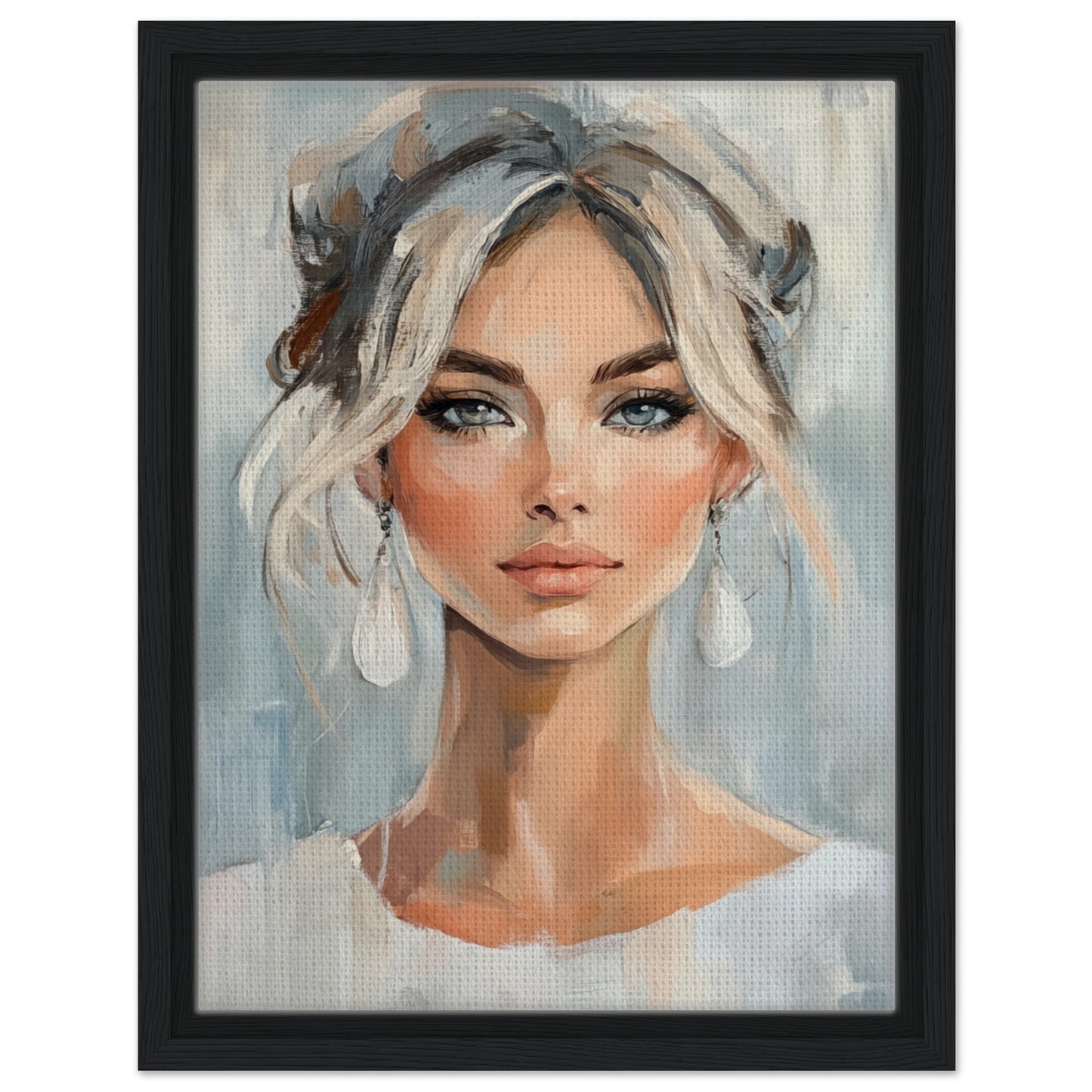 Sanfte Schönheit | Gerahmte Leinwand Schwarzer Rahmen 30x40 cm - Pixara