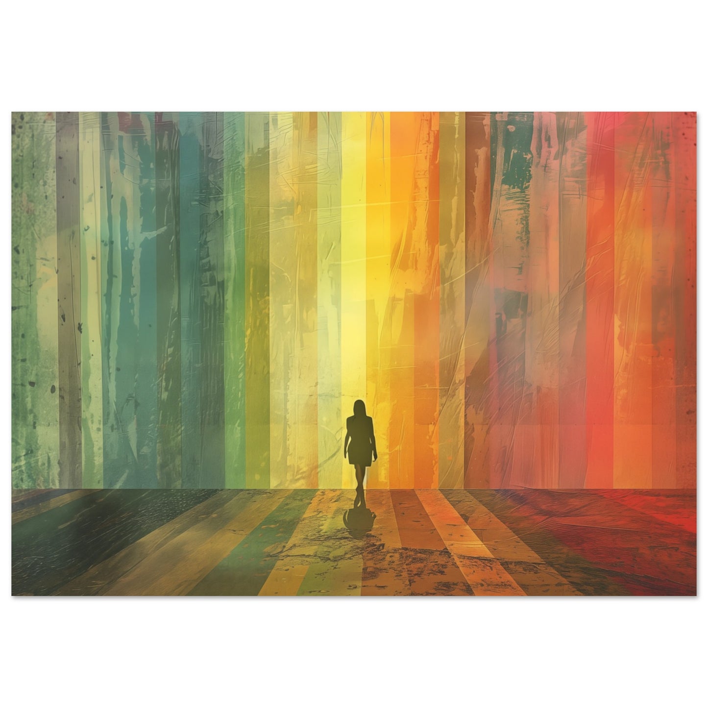Farbspektrum-Weg Poster A4 21x29.7 cm - Pixara