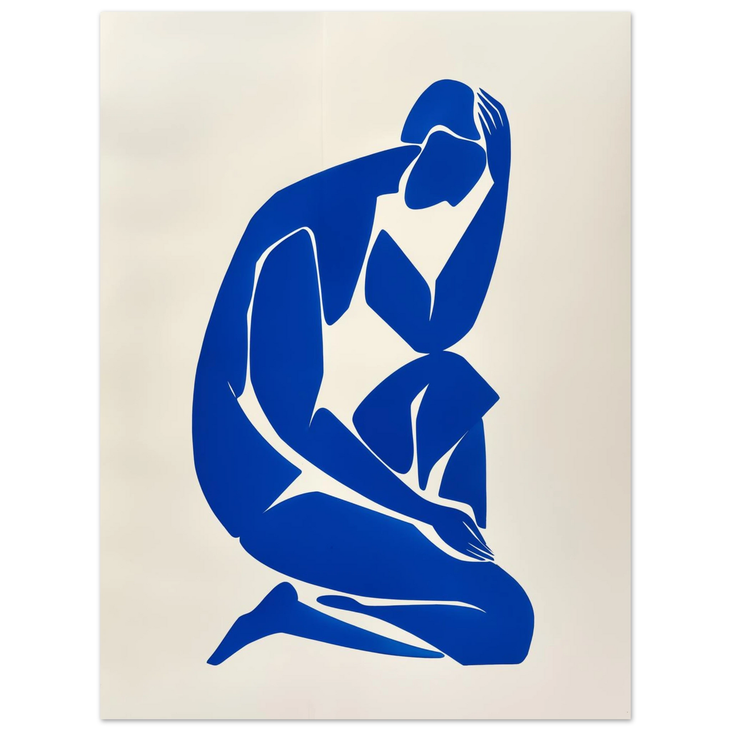 Stille Figur in Blau Poster 30x40 cm - Pixara