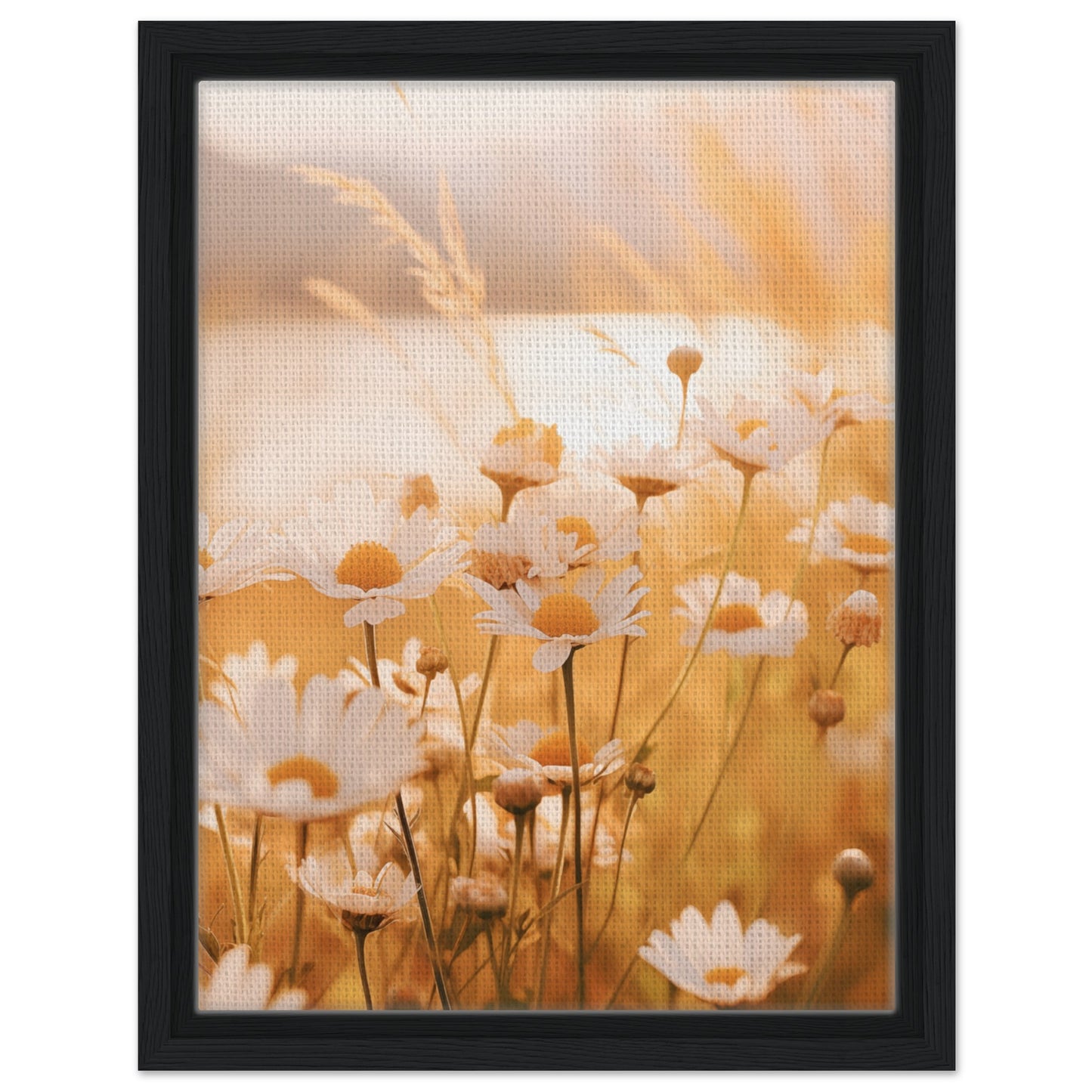 Abendleuchten | Gerahmte Leinwand Schwarzer Rahmen 30x40 cm - Pixara