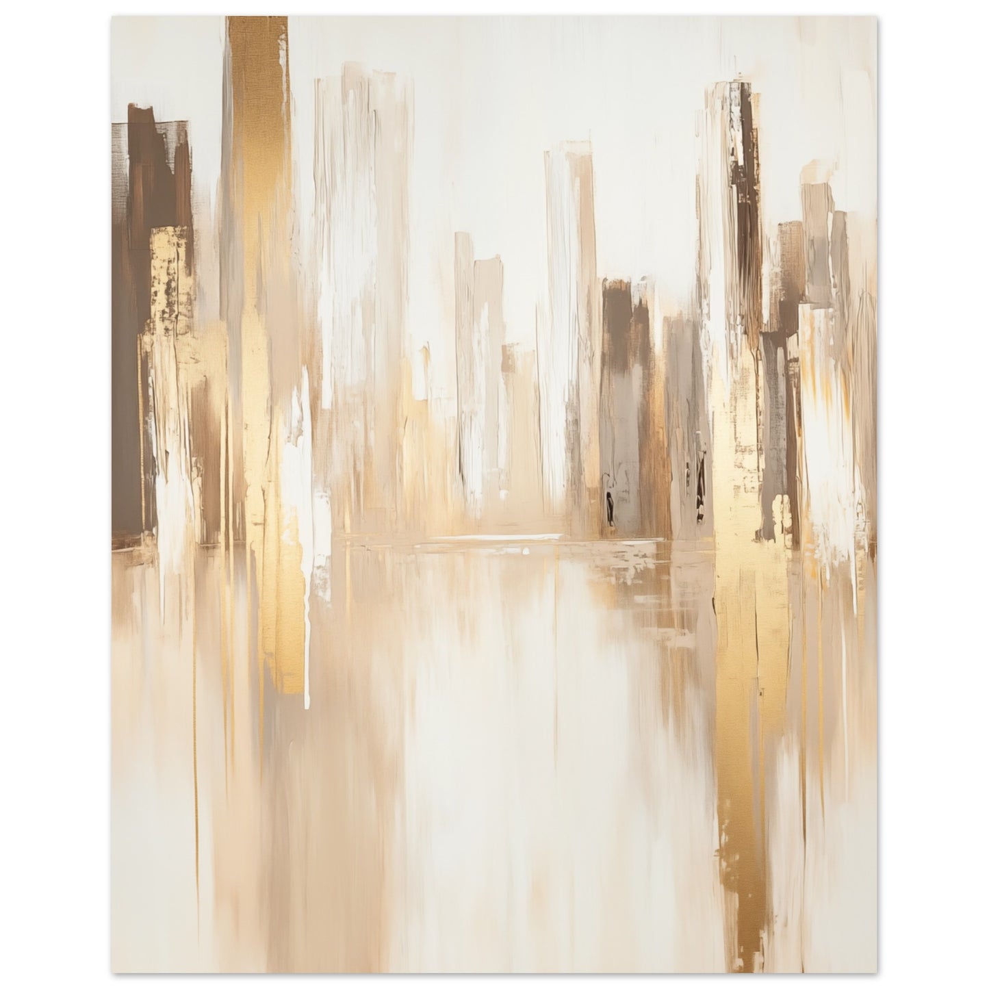Goldene Skyline Poster 20x25 cm - Pixara