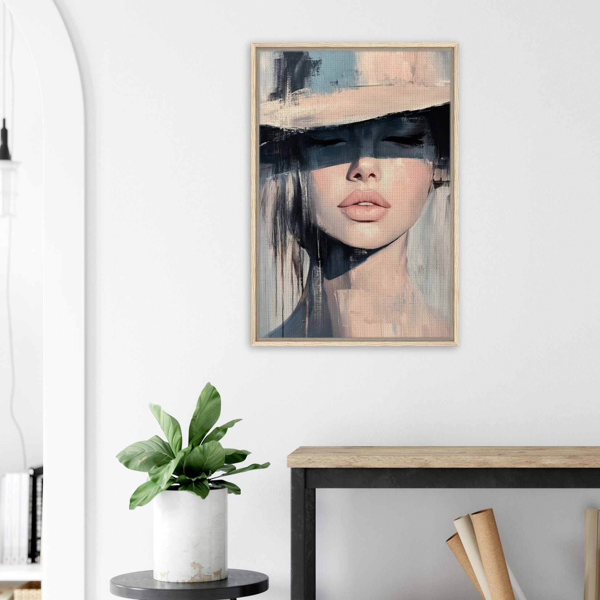 Verborgene Eleganz | Gerahmte Leinwand - Pixara
