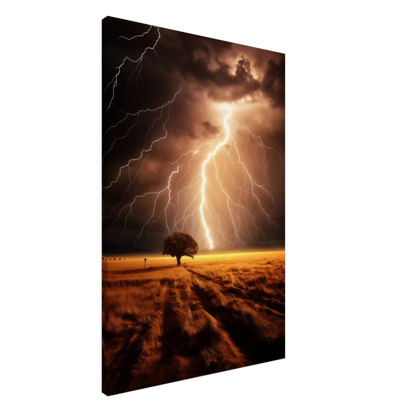 Gewitterleuchten Leinwand 60x90 cm - Pixara