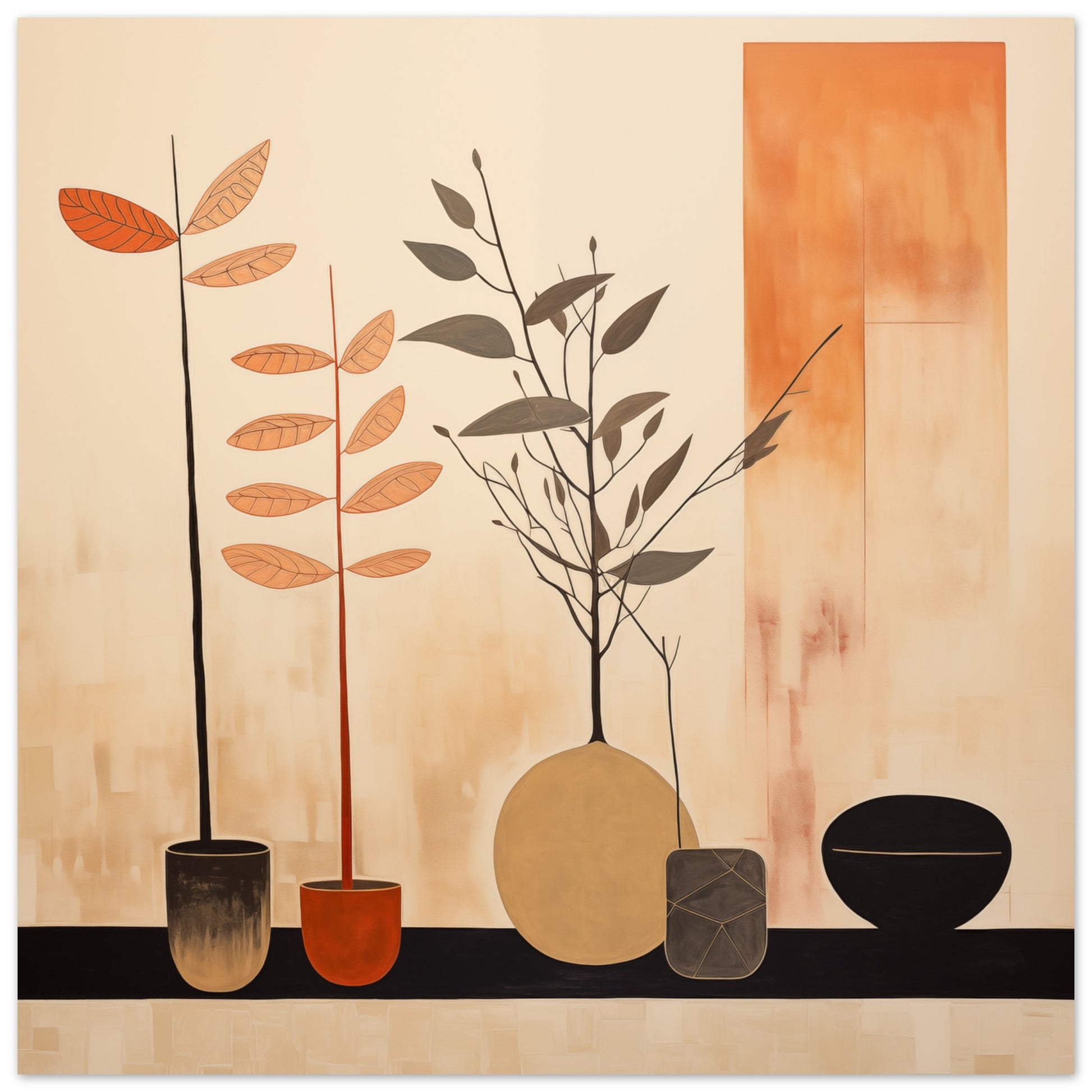 Pflanzen in Ambers Atelier Poster 25x25 cm - Pixara