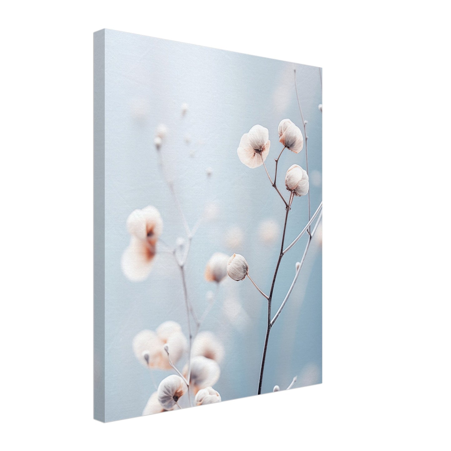 Sanfte Winterblüte Leinwand 40x50 cm - Pixara