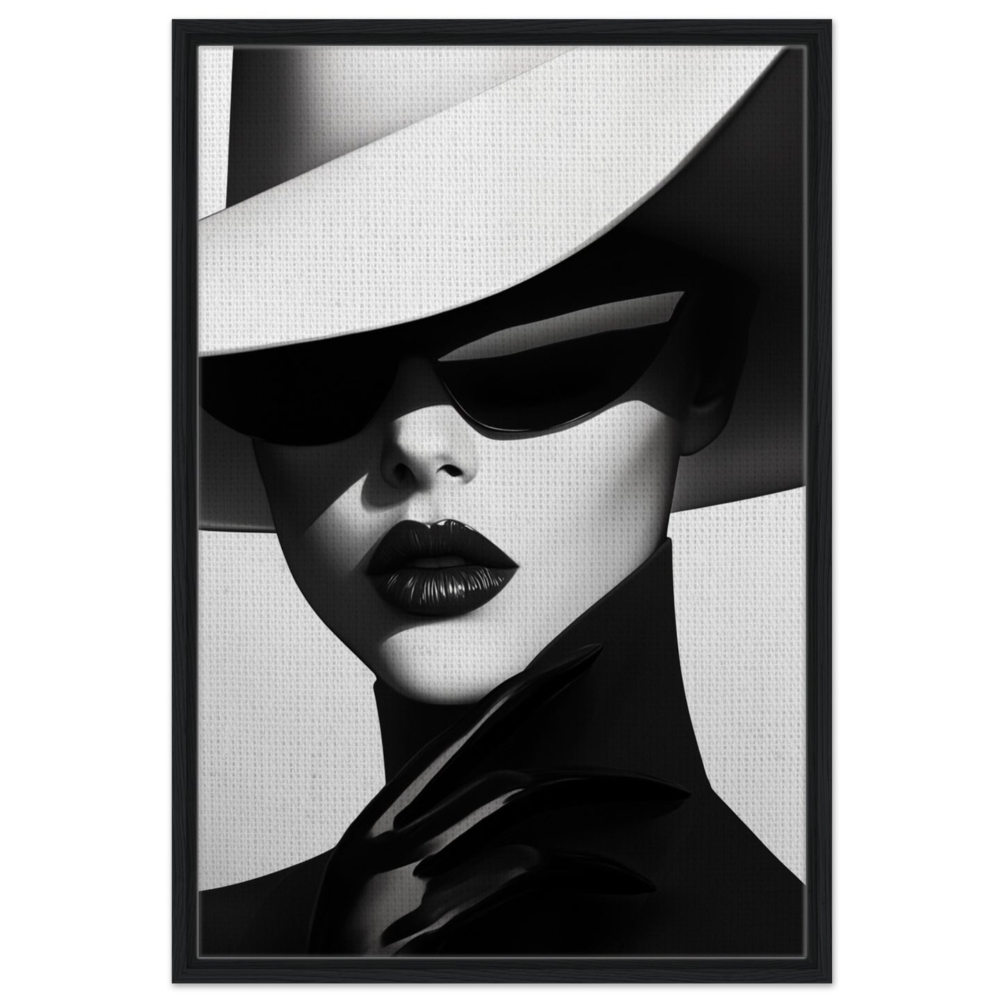 Stilvolle Moderne | Gerahmte Leinwand Schwarzer Rahmen 60x90 cm - Pixara