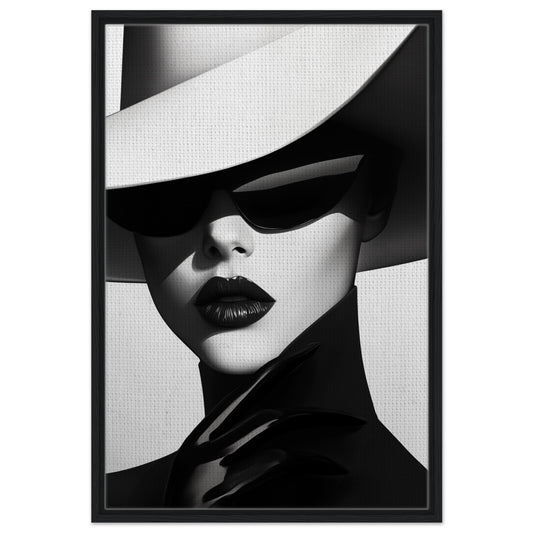 Stilvolle Moderne | Gerahmte Leinwand Schwarzer Rahmen 60x90 cm - Pixara