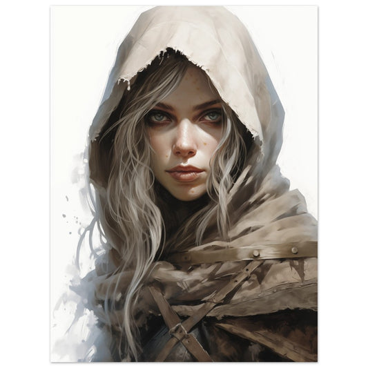 Die Schattenläuferin "Lyra Schleierblick" Poster 30x40 cm - Pixara
