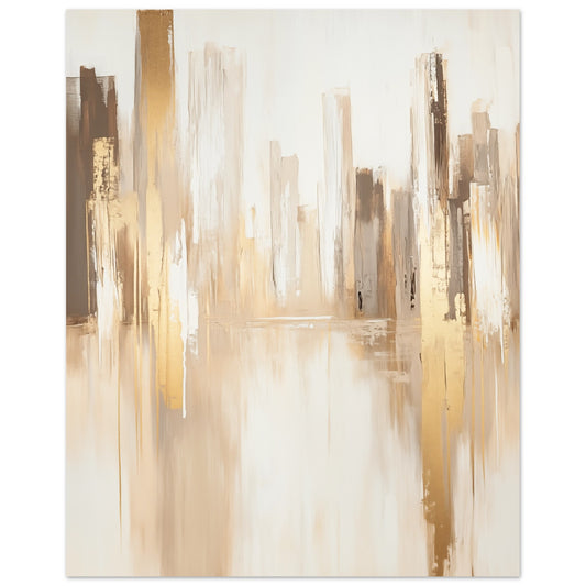 Goldene Skyline Poster 40x50 cm - Pixara