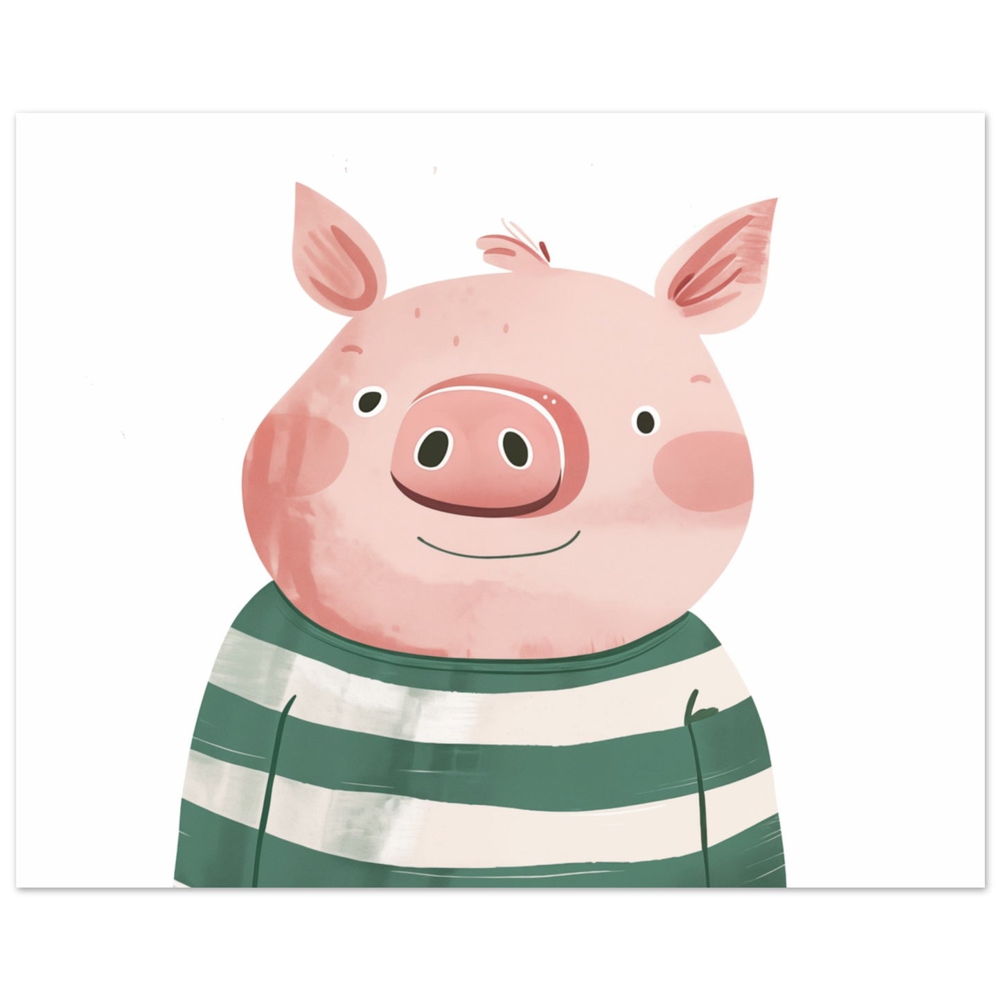 Hanky das fröhliche Schweinchen Poster 40x50 cm - Pixara