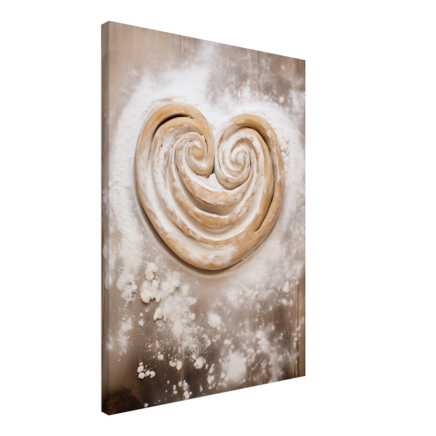 Herz aus Teig Leinwand 50x70 cm - Pixara