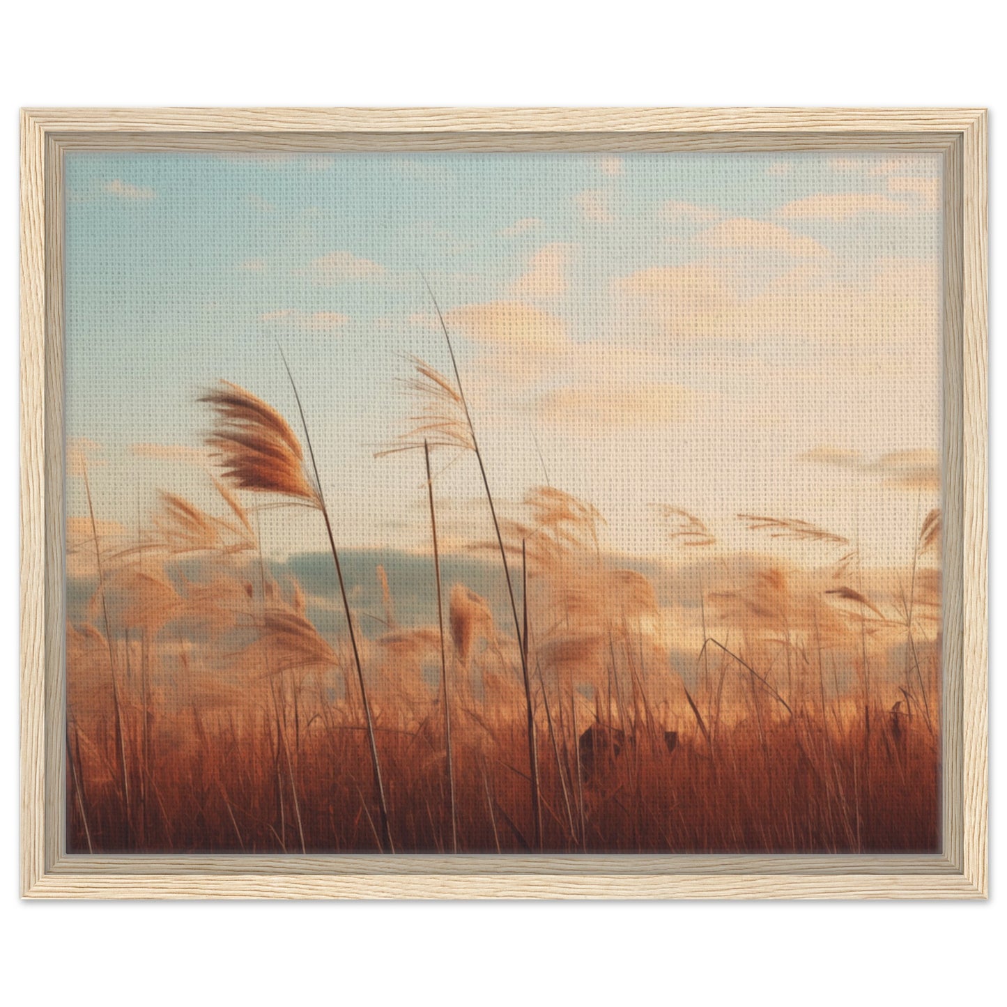 Flüstern des Feldes | Gerahmte Leinwand Holzrahmen 40x50 cm - Pixara
