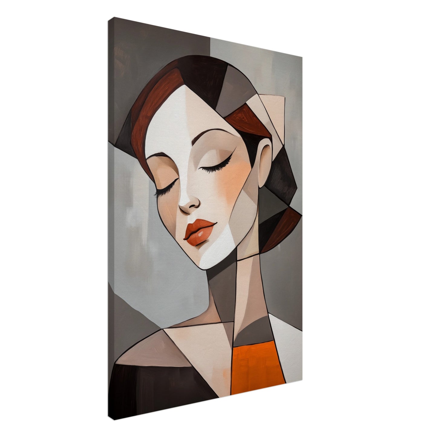 Geometrisches Porträt einer Frau Leinwand 60x90 cm - Pixara