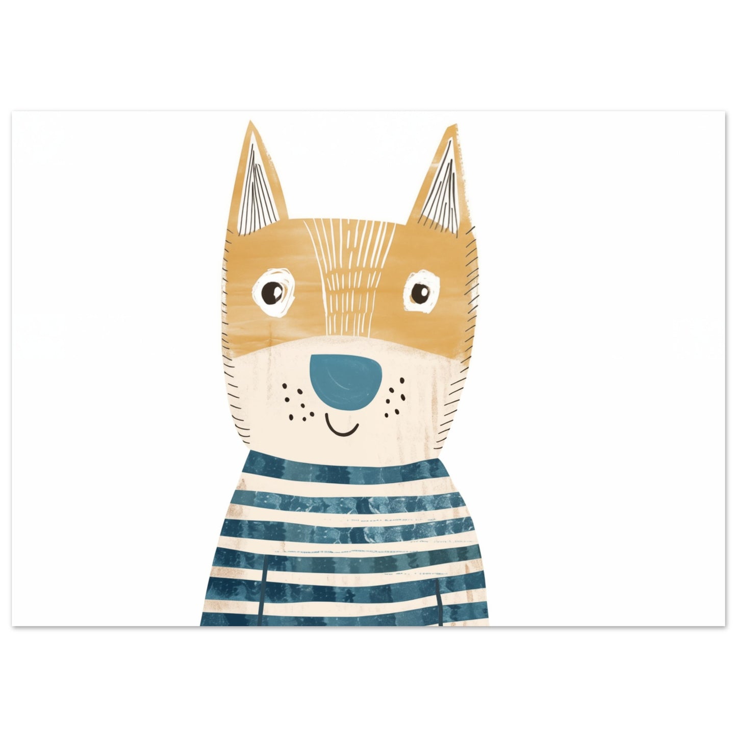 Bodo der freundliche Hund Poster 13x18 cm - Pixara