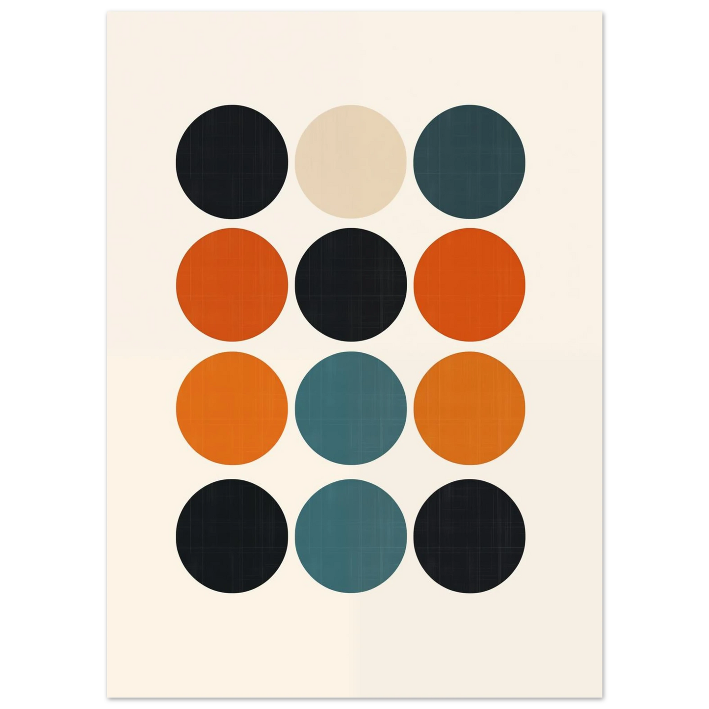 Retro Farbpalette mit Kreisen Poster 13x18 cm - Pixara